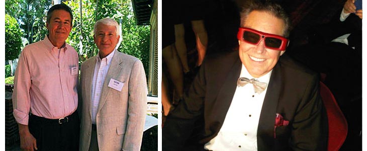 Larry with UCLA Chancellor Gene Block and Larry with 3-D glasses