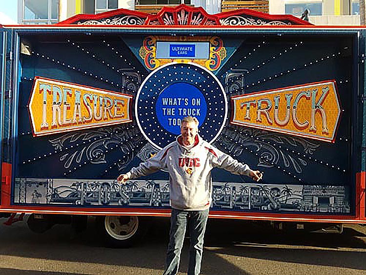 Larry Londre in front of the Treasure Truck