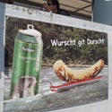 Falken Lagerbier. Wurscht git Durscht