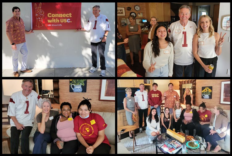 Hosted in our home, incoming freshmen, guests and parents at a USC SCendoff. It’s an event celebrating fall semester students. Only 12% of the 69K applications for USC were admitted.